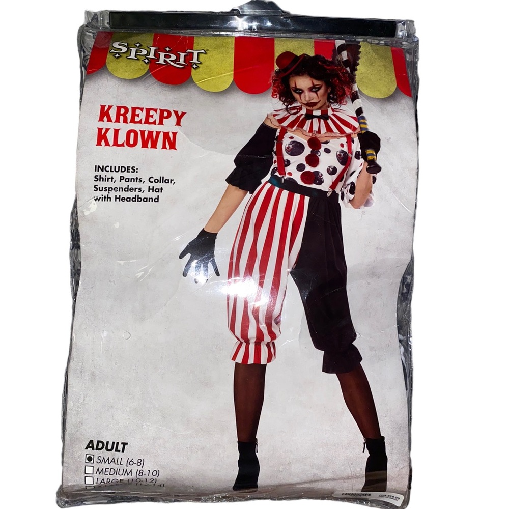 Scary Clown Women Halloween Costume Size S